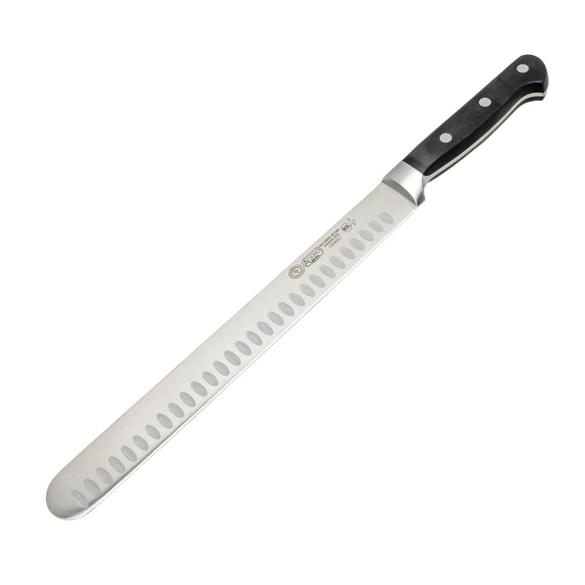 10" Black Fish/Roast Slicer with Granton Edge