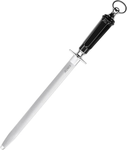 Honing Steel Professional Knife Sharpeners,12 inch Sharpening Steel Honing Rod,High Carbon Sharpening Rod, Fine Lines, High hardness, Wear Resistant, knife sharpening
