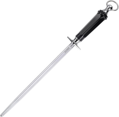 Honing Steel Professional Knife Sharpeners,12 inch Sharpening Steel Honing Rod,High Carbon Sharpening Rod, Fine Lines, High hardness, Wear Resistant, knife sharpening