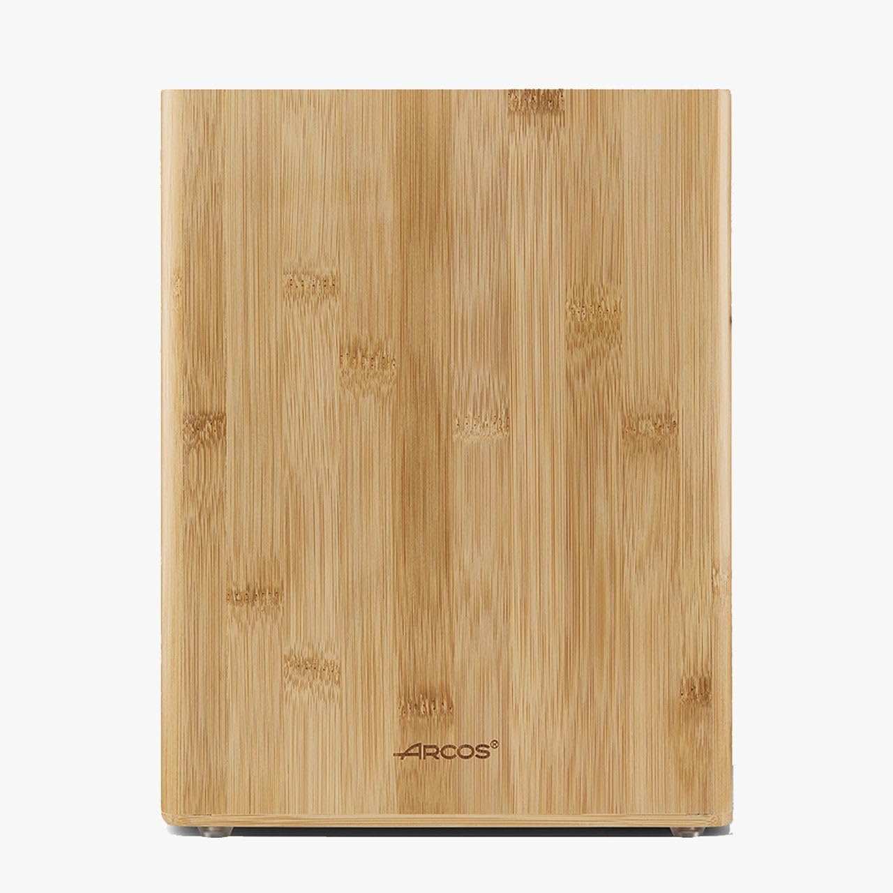 Universal Knife Block Set Without Knives Up to 10 Inch. 220x89x280mm. 3700 gr. Made of Bamboo. Series Tacos Universales. Color Brown