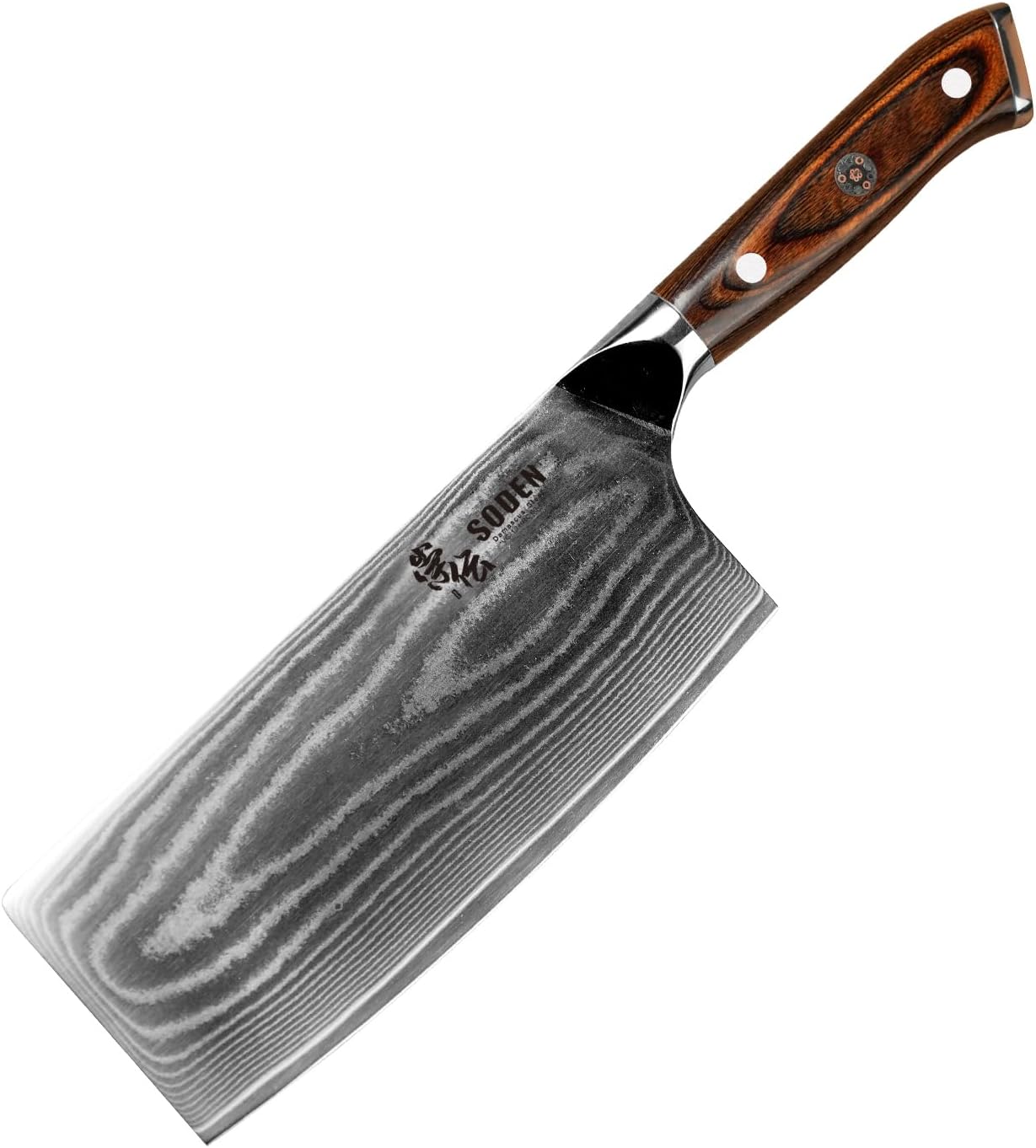 7" Nakiri Knife Japanese VG-10 Damascus Steel, 67 Layer Razor Sharp Asian Vegetable & Meat Chopper, Ergonomic G10 Micarta Handle, Kitchen Knives for Chef with Gift Box