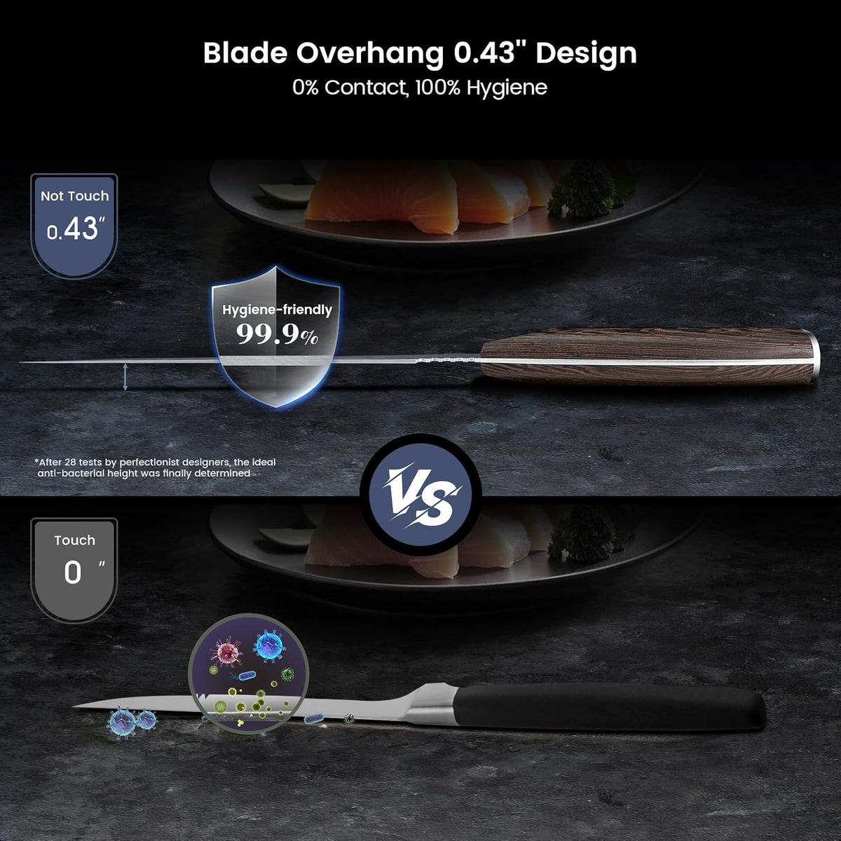 Fillet Knife for Fish, Razor Sharp 7.2 Inch Boning Knife