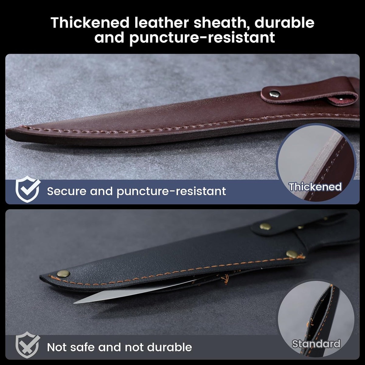 Fillet Knife for Fish, Razor Sharp 7.2 Inch Boning Knife