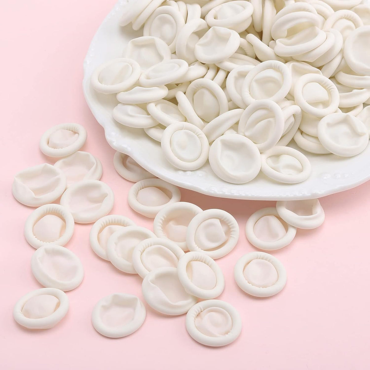 300Pcs Finger Cots LargeLatex Finger Cots White Finger Protectors for Injured Finger,Cracked Finger,Sports