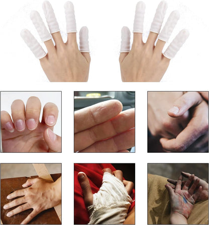 300Pcs Finger Cots LargeLatex Finger Cots White Finger Protectors for Injured Finger,Cracked Finger,Sports