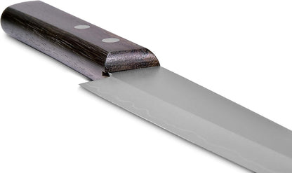 Seki Japan KANETSUGU Japanese Utility Petty Knife, AUS8 SUS410 Stainless Steel Fruit Knife, Rose Wood Handle, 90 mm (3.5 in), Made in Japan