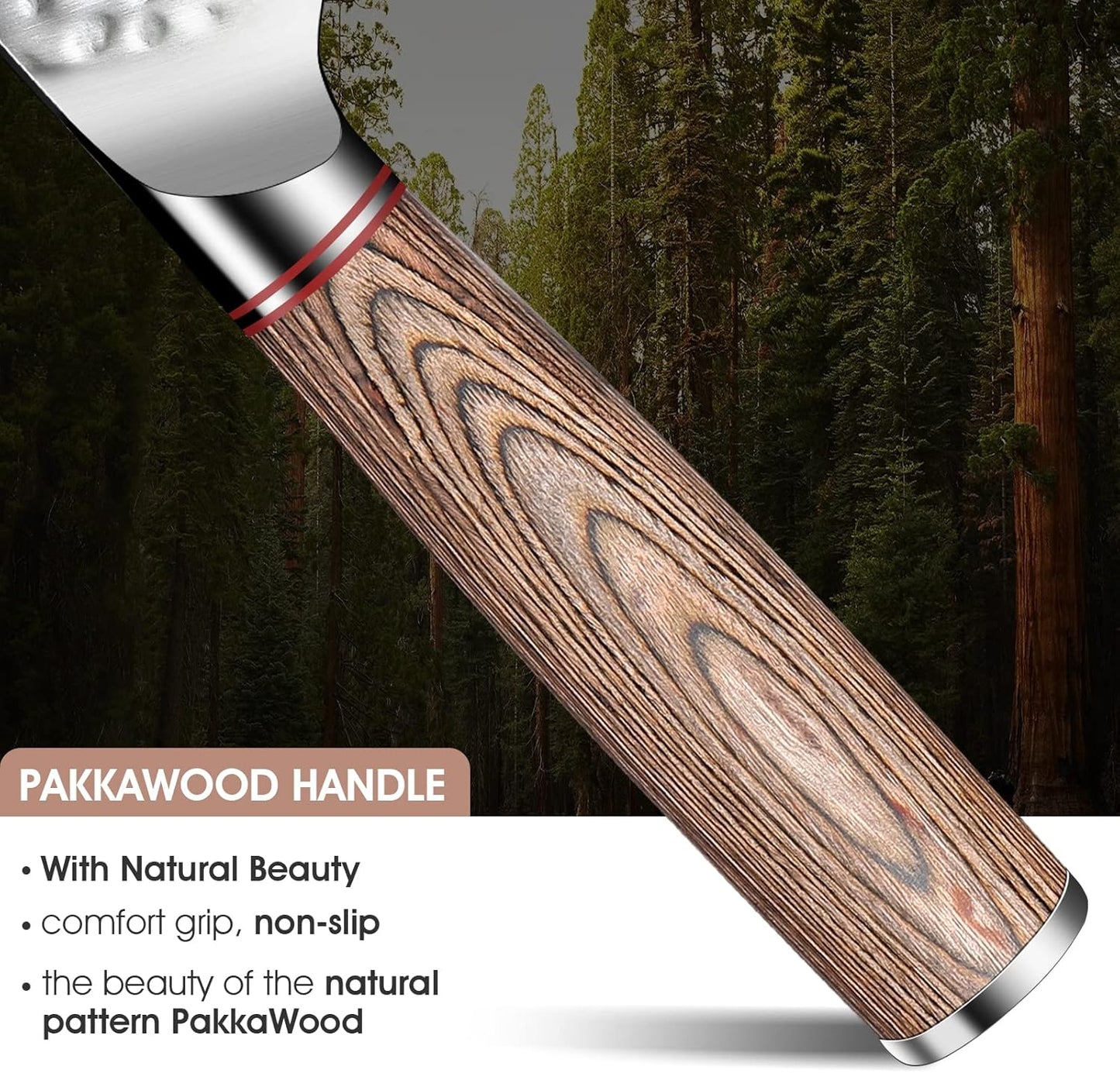 Huusk Japanese Chef Knife for Home & Kitchen, 8" Japanese Kiritsuke Knife | Ultra Sharp Cooking Knifes for Sushi Fish Meat, High Carbon Stainless Steel & Pakkawood Handle, Gift Idea for Men Women
