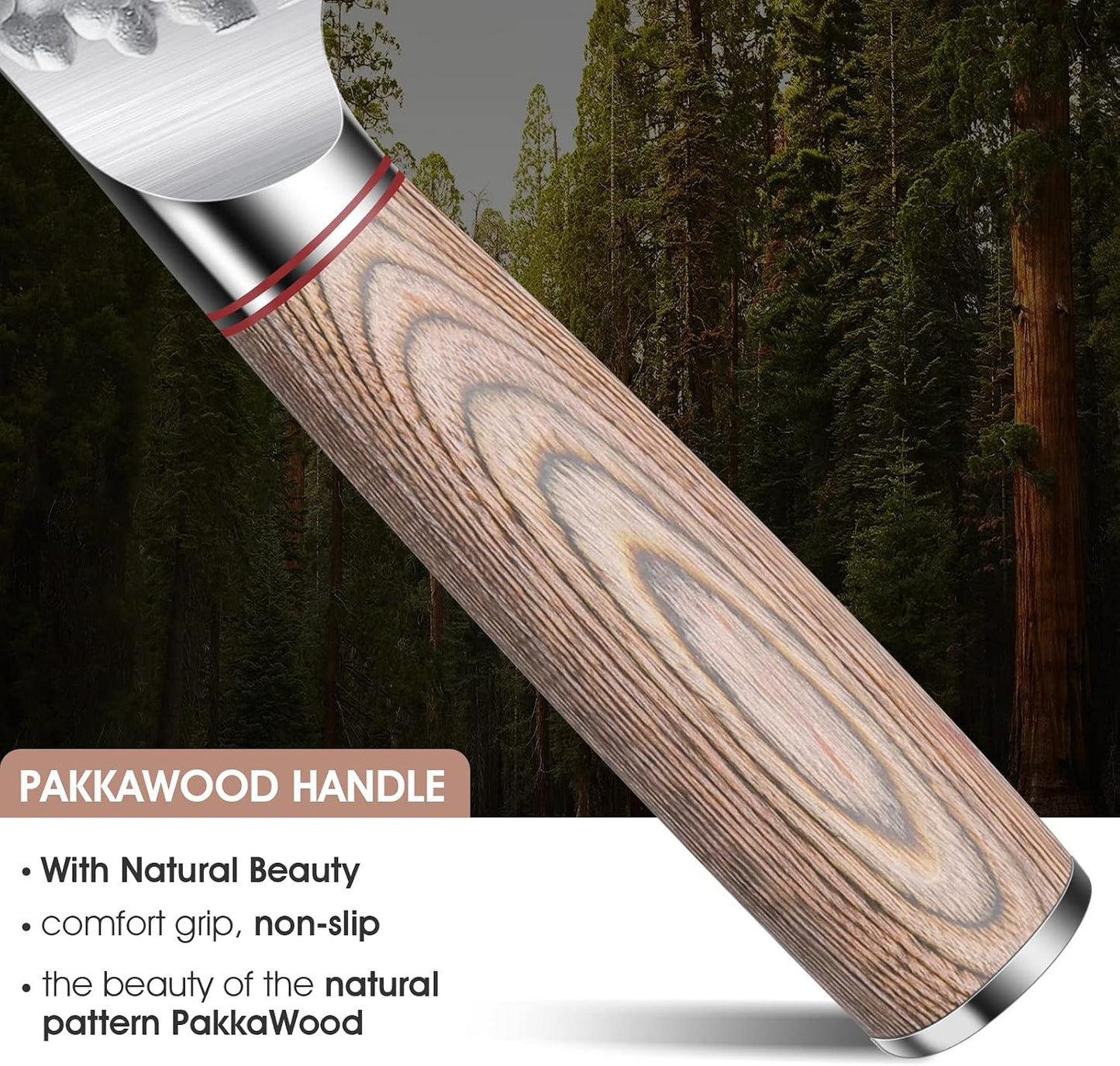 Huusk Japanese Chef Knife for Home & Kitchen, 8" Japanese Kiritsuke Knife | Ultra Sharp Cooking Knifes for Sushi Fish Meat, High Carbon Stainless Steel & Pakkawood Handle, Gift Idea for Men Women