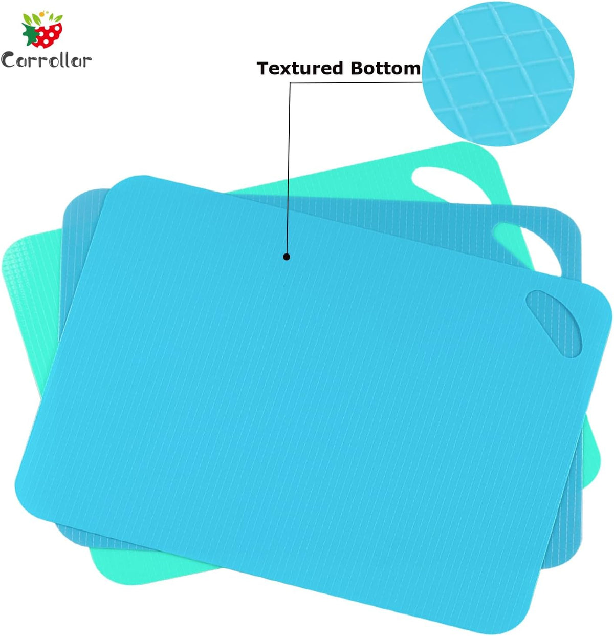 Plastic Flexible Cutting Mats for Kitchen, 3pcs Color Coded Chopping Board Set, Cutting Board Sheet for Kitchen Cooking, Dishwasher Safe （11.5x9"）
