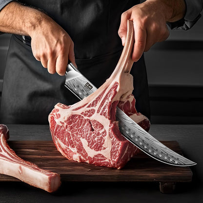 Butcher Knife in High Carbon Powder Steel, 12 Inch Brisket Knife for Meat Cutting, Carving and Slicing Knives with Ergonomic Pakkawood Handle, Ultra Sharp Meat Breaking Knives