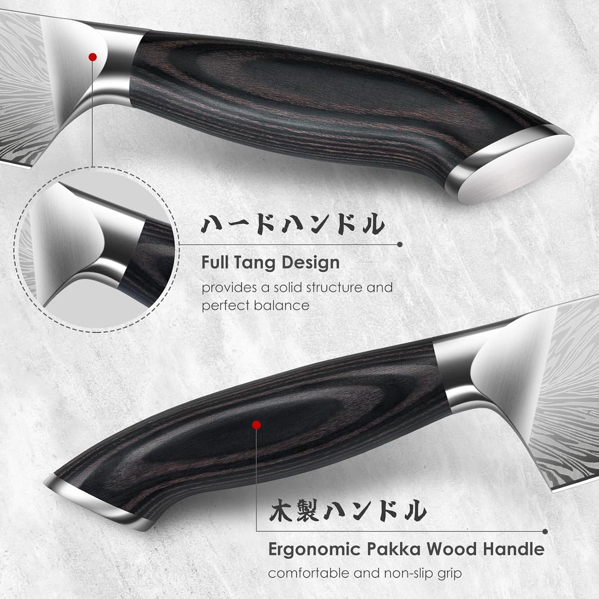 Butcher Knife in High Carbon Powder Steel, 12 Inch Brisket Knife for Meat Cutting, Carving and Slicing Knives with Ergonomic Pakkawood Handle, Ultra Sharp Meat Breaking Knives