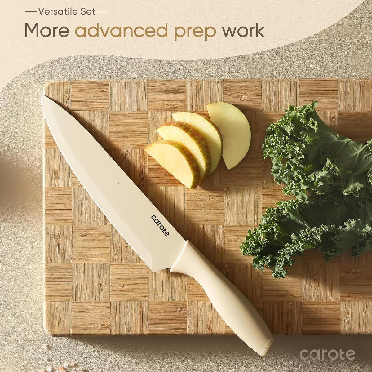 Kitchen Knife Set, 6 Color-Coded Knives and 6 Blade Guards, 12-Piece