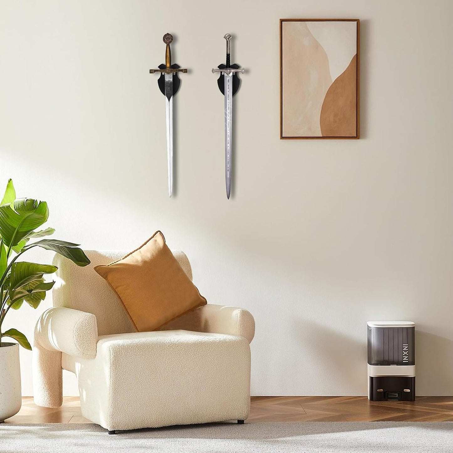 2Pcs Wall Mounted Sword Rack Single Vertical General Display | Acrylic, Black,Suitable for Sabre Axe Anime Stand Vertical Display and Decoration Holder