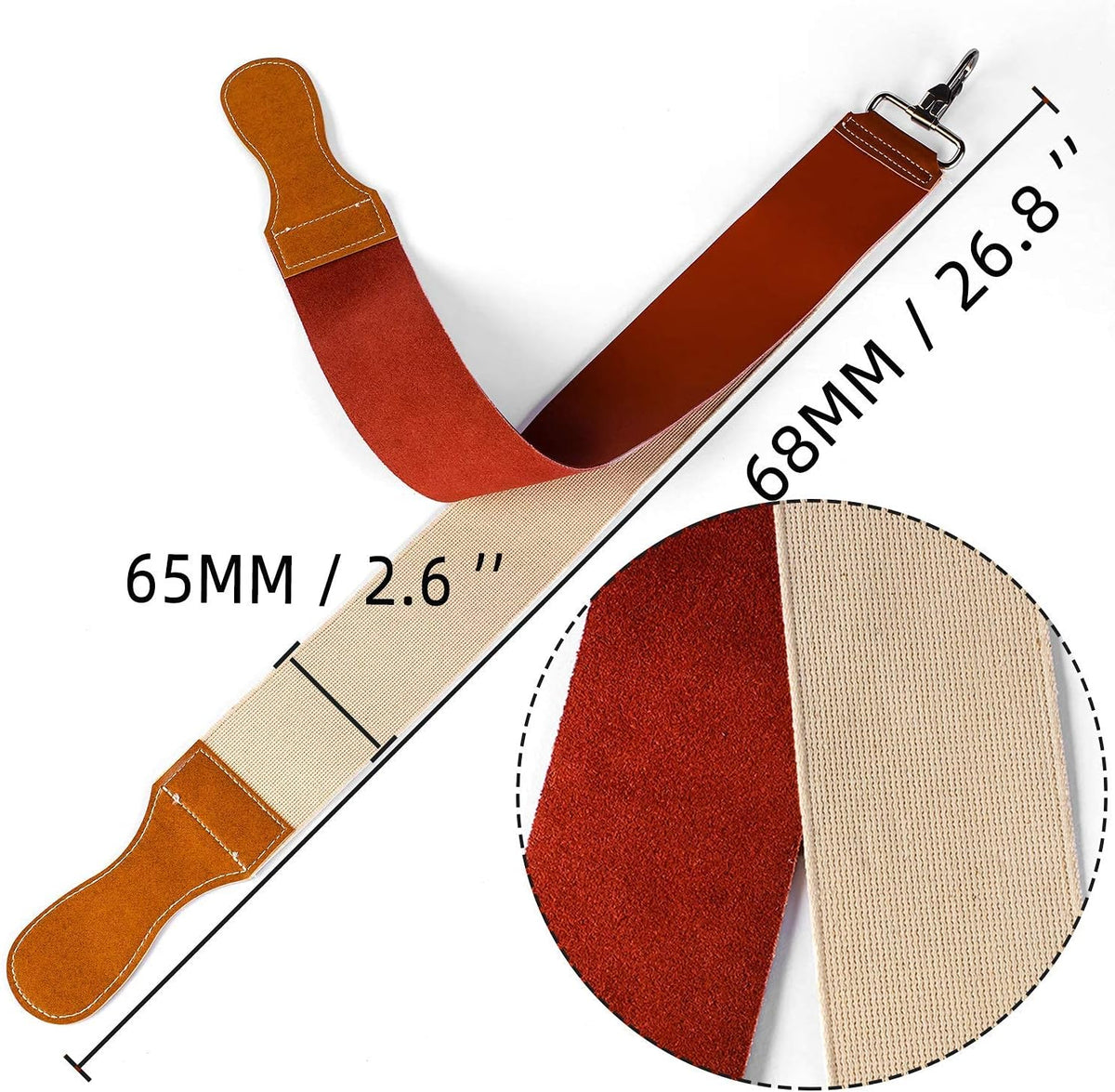 Straight Razor Shave Ready Handmade Sharpened, 420 Steel Straight Razor Blade, 2 Layers Long Leather Canvas Strop, Sharpening Stone,2 Side Grit 3000 Waterstone Knife Sharpener