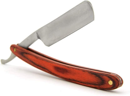 Straight Razor Shave Ready Handmade Sharpened, 420 Steel Straight Razor Blade, 2 Layers Long Leather Canvas Strop, Sharpening Stone,2 Side Grit 3000 Waterstone Knife Sharpener