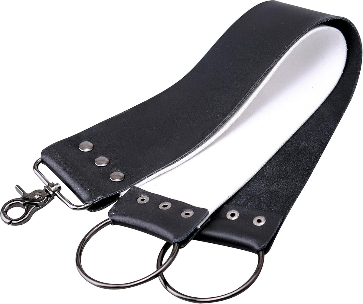 Straight Razor Shave Ready Handmade Sharpened, 420 Steel Straight Razor Blade, 2 Layers Long Leather Canvas Strop, Sharpening Stone,2 Side Grit 3000 Waterstone Knife Sharpener