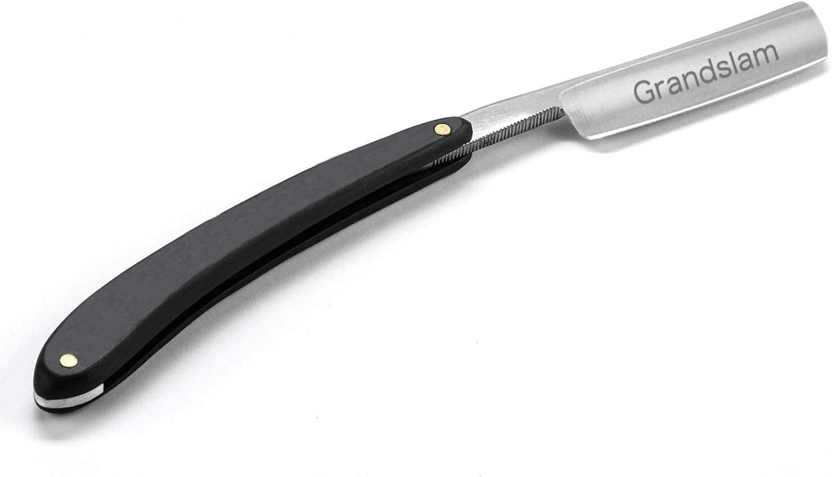 Straight Razor Shave Ready Handmade Sharpened, 420 Steel Straight Razor Blade, 2 Layers Long Leather Canvas Strop, Sharpening Stone,2 Side Grit 3000 Waterstone Knife Sharpener