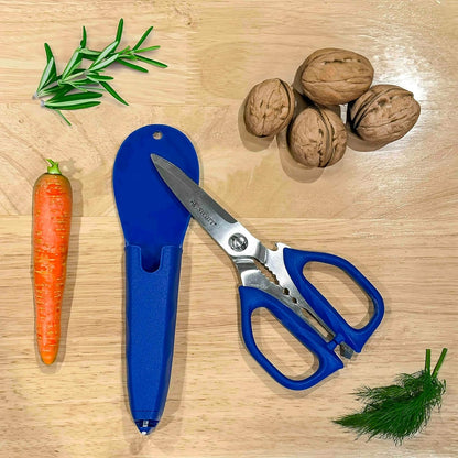 Kitchen Shears with Detachable Handles - Includes Magnetic Sheath and Built-in Ceramic Sharpener, Perfect for Clipping, Cutting, and Kitchen Tasks at Home