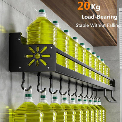 Kitchen Organizer Shelf Wall-Mounted Spice Storage Rack Kitchen Knife Holder Wall Seasoning Chopstick Spoon Shovel Storage Sheif