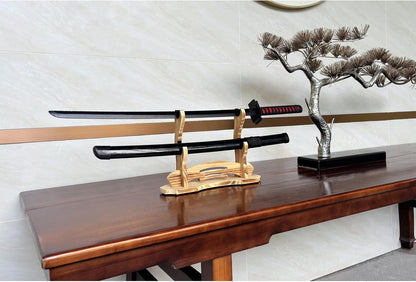 Sword Stand, Sword Holder, Katana Stand, Lightsaber Stand Samurai Sword Stand Rack Display Wall Mounted Hook for Katana Wakizashi Tanto Support All Swords (3 Tiers)
