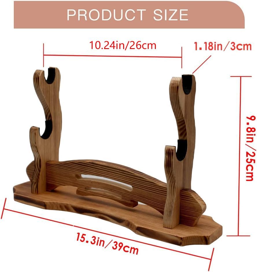 Sword Stand, Sword Holder, Katana Stand, Lightsaber Stand Samurai Sword Stand Rack Display Wall Mounted Hook for Katana Wakizashi Tanto Support All Swords (3 Tiers)