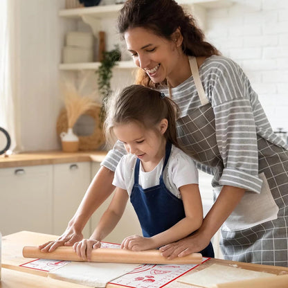 Silicone Baking Pastry Mat Large Dough Kneading Sheet for Rolling, 16×24 in | Non-Stick Non-Slip Reusable Kitchen Pad with Measurement Household Baking Essential for Pie Bread Pizza Cookie Fondant Making