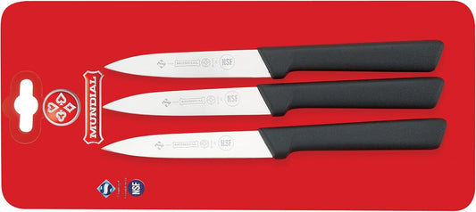 SC0547-4 4-Inch Spear Point Paring Knife Collection, Set of 3, Black