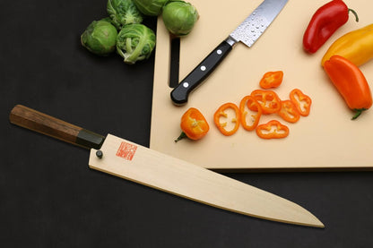 Yoshihiro Magnetic Oak Wood Saya Cover Blade Protector for Sujihiki Slicer (240mm)