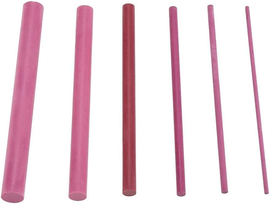 6 PCS Knife Sharpening Stone Set, Ruby Stone Sharpening Kit Polishing Sharpener Whetstone Cone Ruby Oil Stone Sharpening Accessory