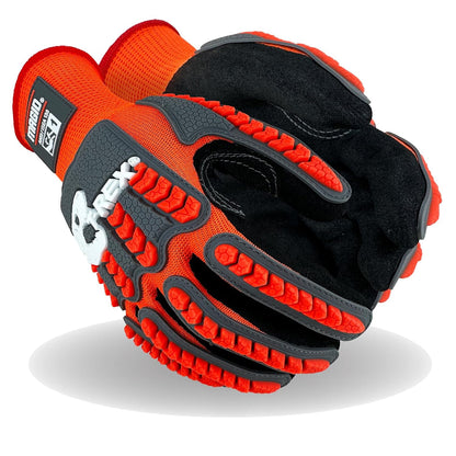 Magid T-REX TRX400 Impact Gloves, Sandy Nitrile, 1 Pair, Size 9/Large