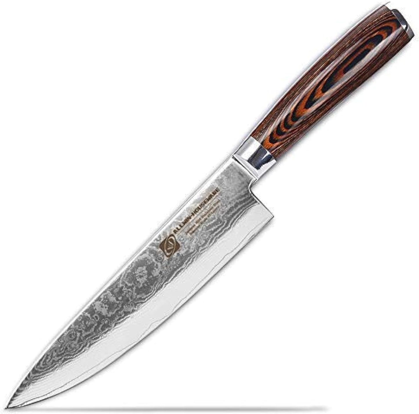 3.5-Inch Damascus Paring Kitchen Knife, VG10 Steel Core, Pakkawood Handle | 12-degree Edge for Peeling, Coring, Garnishing and Fine Fruit or Vegetable Prep; 67-layer Cladding and Gift Box Included