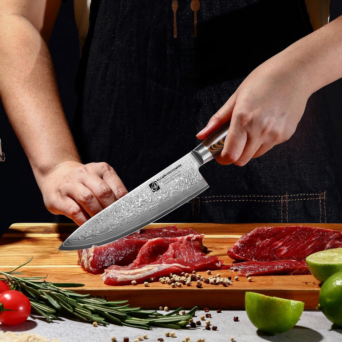 3.5-Inch Damascus Paring Kitchen Knife, VG10 Steel Core, Pakkawood Handle | 12-degree Edge for Peeling, Coring, Garnishing and Fine Fruit or Vegetable Prep; 67-layer Cladding and Gift Box Included