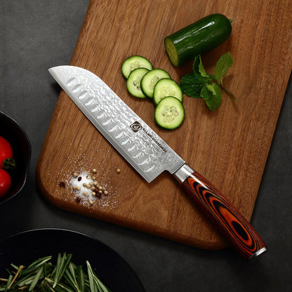 3.5-Inch Damascus Paring Kitchen Knife, VG10 Steel Core, Pakkawood Handle | 12-degree Edge for Peeling, Coring, Garnishing and Fine Fruit or Vegetable Prep; 67-layer Cladding and Gift Box Included