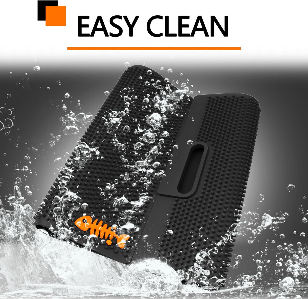 NonSlip Fish Fillet Mat 14 * 24“, Black | Heavy Duty Fish Bait Cutting Board for Filleting, Cutting, Cleaning, Rollable, Large Size,No Need Fish Grippers