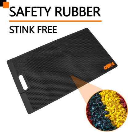 NonSlip Fish Fillet Mat 14 * 24“, Black | Heavy Duty Fish Bait Cutting Board for Filleting, Cutting, Cleaning, Rollable, Large Size,No Need Fish Grippers