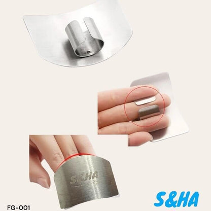 1pc Finger Guard for fingers, Kitchen Tool, Stainless Steel Knife Protector for Fingers, Portect Fingers, Avoid injuries, used When Slicing and Chopping, Silver Stainless Steel S&HA