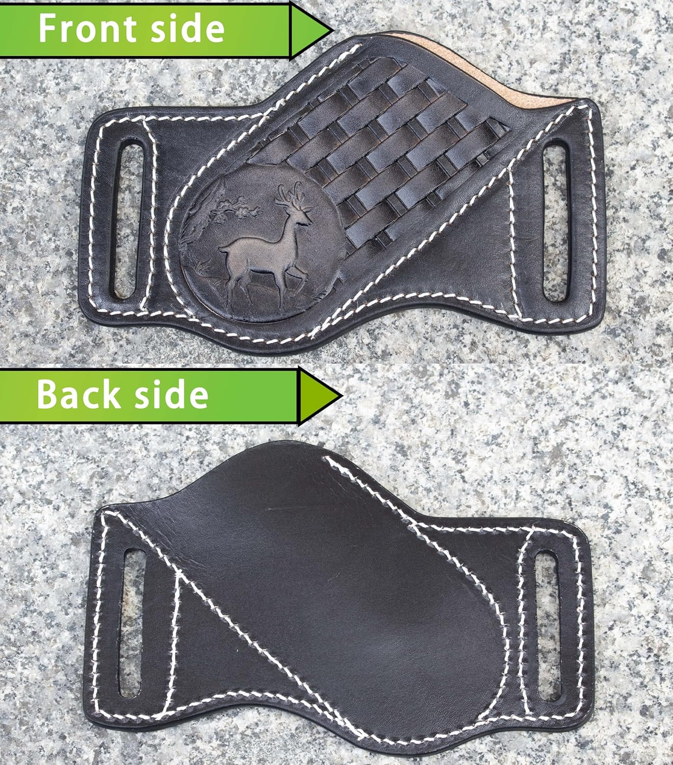 Leather Knife Sheath for Belt,Knife Sheaths fit 4" to 5.5" Closed Folding Knife Pocket Knife Sheath
