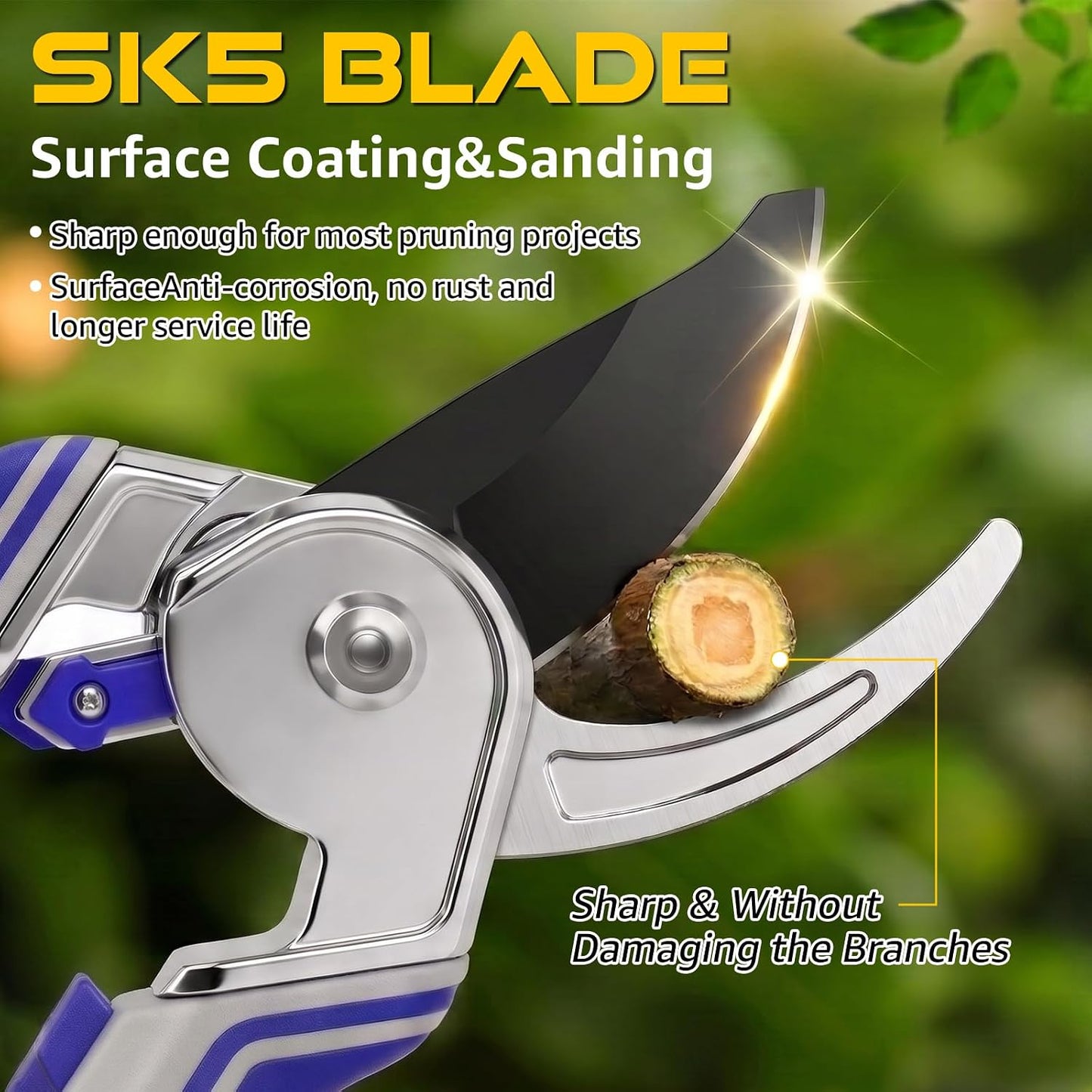 3 Pack Garden Pruning Shears Stainless Steel Blades Handheld Pruners Set with Gardening Gloves