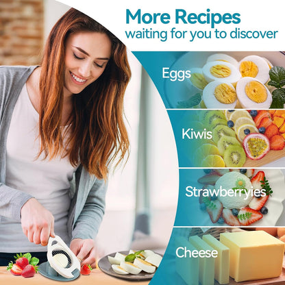 Egg Slicer for Hard Boiled Eggs, Stainless Steel Wire Cutter