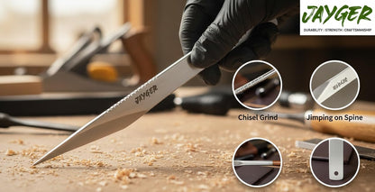 Kiridashi Knife Left Hand 18mm, Left Handed Utility Knife for Marking, Scribing, Carving, Whittling, Woodworking, Hand Forged 12C27 Steel Blade