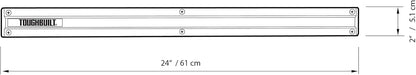24" Wall Organizer, Steel Tool Storage Rail, TB-53 | Heavy-Duty Steel, Tool & Pouch Storage, Garage & Workshop Mount, Secure Wall Rail, Easy Installation, Jobsite Ready