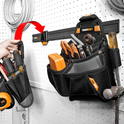 24" Wall Organizer, Steel Tool Storage Rail, TB-53 | Heavy-Duty Steel, Tool & Pouch Storage, Garage & Workshop Mount, Secure Wall Rail, Easy Installation, Jobsite Ready