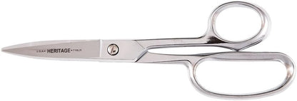 718LR Scissors, Made in USA, Heavy Duty Shear Cuts Fabric, Rubber, Poultry, Light Metal, and More, High-Leverage, Ergonomic Snips, 8-5/8-Inch