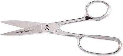 718LR Scissors, Made in USA, Heavy Duty Shear Cuts Fabric, Rubber, Poultry, Light Metal, and More, High-Leverage, Ergonomic Snips, 8-5/8-Inch