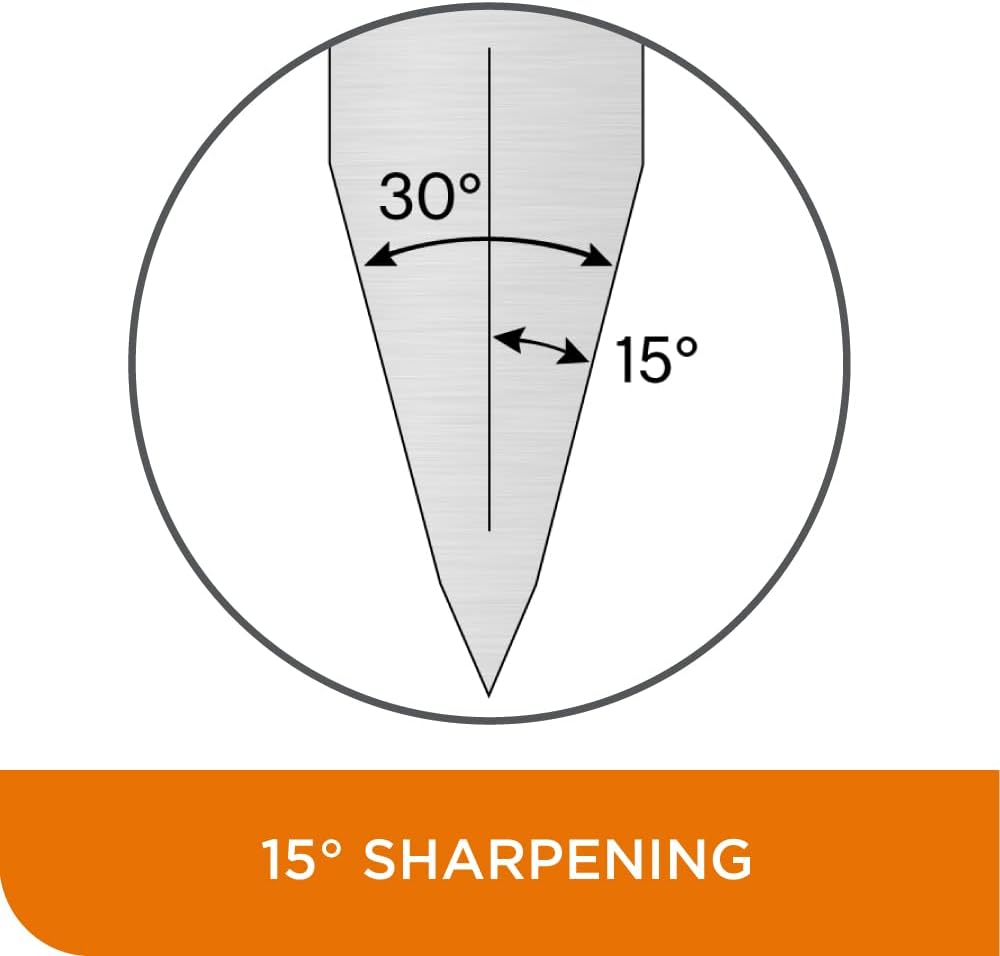 15XV Professional Electric Knife Sharpener with Durable Metal Housing & 100-Percent Diamond Abrasives and Precision Angle Guides for Straight Edge and Serrated Knives, 3-Stage, Metallic