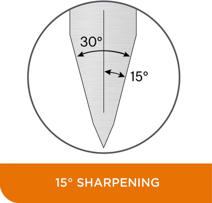 15XV Professional Electric Knife Sharpener with Durable Metal Housing & 100-Percent Diamond Abrasives and Precision Angle Guides for Straight Edge and Serrated Knives, 3-Stage, Metallic