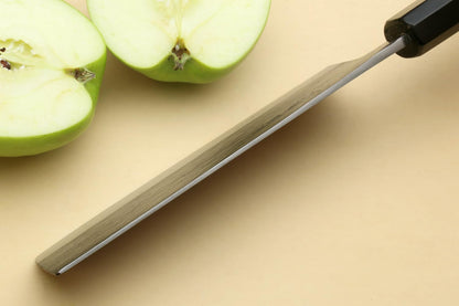 Yoshihiro Kurouchi Black-Forged Blue Steel Stainless Clad Nakiri Japanese Vegetable Knife Ebony Handle (6.5'' (165mm) & No Saya)
