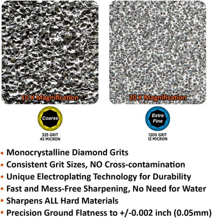 Diamond Sharpening Stone, 80-3000 Grit Polishing Diamond Whetstone Diamond Plate Honing Stone(800) (600)