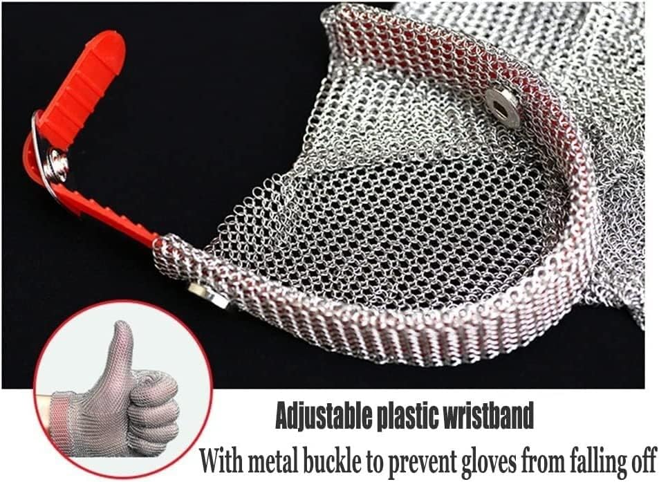 Cut Resistant Glove For Hand Protection Safety Work Chainmail Gloves For Left And Right Hands