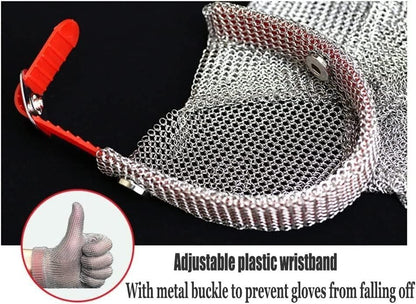 Cut Resistant Glove For Hand Protection Safety Work Chainmail Gloves For Left And Right Hands